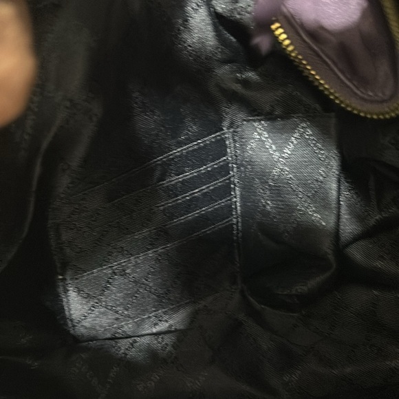 Luxe Unique Purple Leather Handbag - Picture 4 of 14